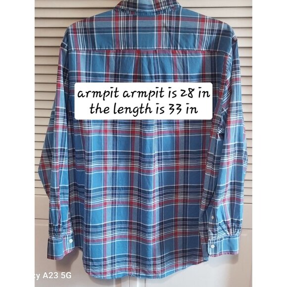 Brooks Brothers Mens 1XL Original Shirt Blue/Red Plaid Button-Down All Cotton - Picture 7 of 7